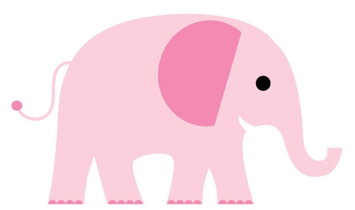 Afbeelding van roze olifant